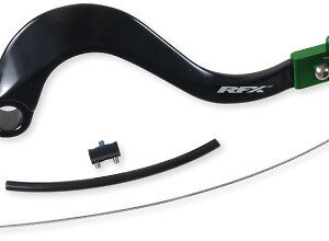 RFX Pro FT Rear Brake Lever (Black/Green) Kawasaki