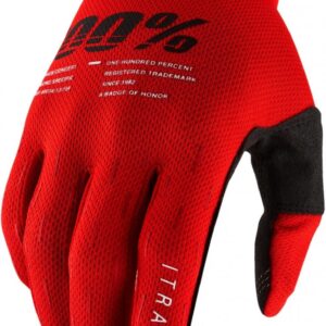 100% ITRACK GLOVES RED