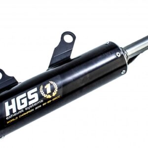 HGS SILENCER ALU BLACK CARB. END CAP