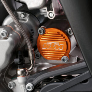 OIL FILTER COVER  ORANGE ALUMINIUM