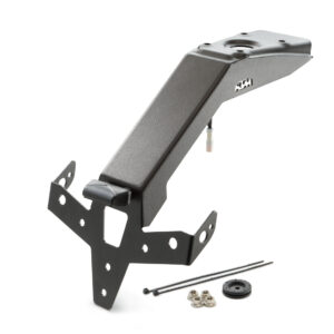 LICENSE PLATE HOLDER SUPPORT  BLACK STEEL