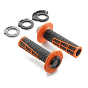 LOCK-ON GRIP SET  BLACK/ORANGE