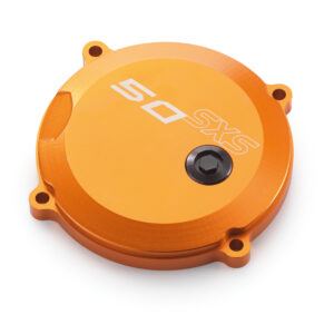 FACTORY OUTER CLUTCH COVER  ORANGE ALUMINIUM
