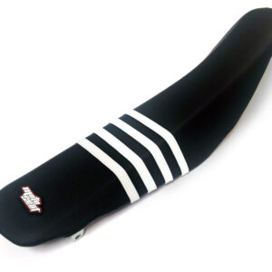 Moto Seat Seat Cover Stripes BLACK WHITE