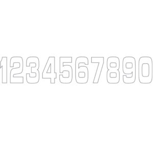 Holeshot Numbers 10pcs 11 X 5 cm 9 WHITE