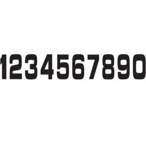 Holeshot Numbers 10pcs 11 X 5cm 6 BLACK
