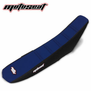 Moto Seat Ribbed Seat Cover BLUE BLACK