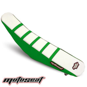 Moto Seat Ribbed Seat Cover Ltd Edt GREEN BLACK WHITE