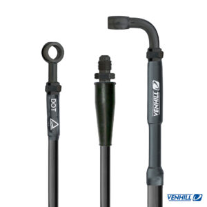 Venhill Brake Hose FRONT CARBON BLACK