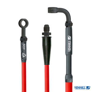 Venhill Brake Hose FRONT RED