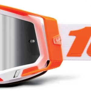 100% RACECRAFT 2 ORANGE MIRROR SILVER FLASH LENS