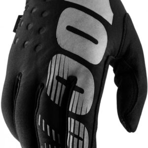 100% BRISKER GLOVE BLACK/GREY YOUTH,