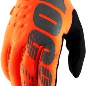 100% BRISKER GLOVE FLUO ORANGE/BLACK YOUTH,