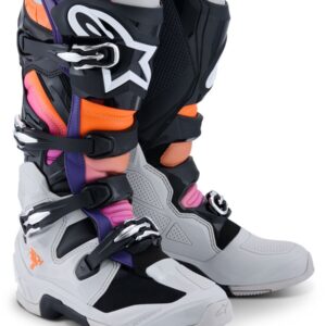ALPINESTARS BOOT TECH 7 BLK/LT GY/ORG FL/M