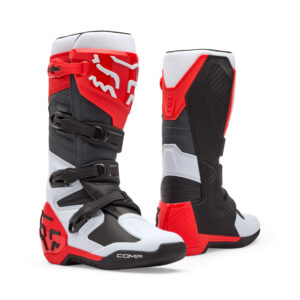 FOX COMP BOOT [WHT/FLO RED]