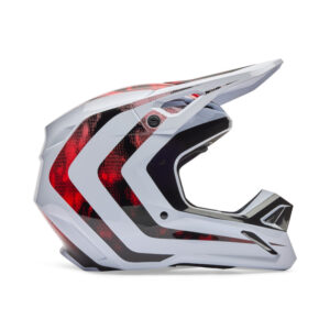 FOX V1 KAIROS HELMET [WHT/FLO RED]