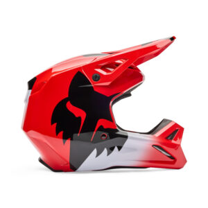 FOX YOUTH V1 SHIELD HELMET [FLO RED]