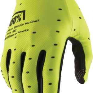 100% RIDEFIT GLOVES FLUO YELLOW