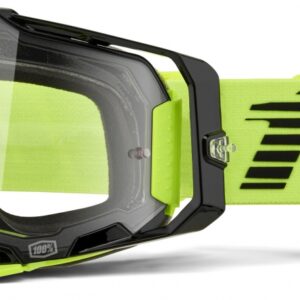 100% ARMEGA GOGGLE NEON YELLOW CLEAR