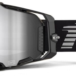 100% ARMEGA GOGGLE BLACK MIRROR SILVER LENS