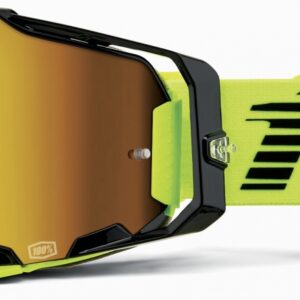 100% ARMEGA GOGGLE NEON YELLOW MIRROR GOLD