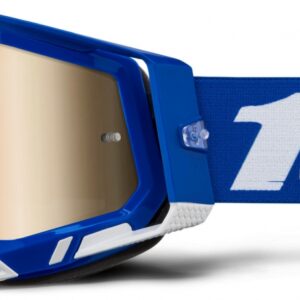 100% RACECRAFT 2 BLUE MIRROR GOLD LENS