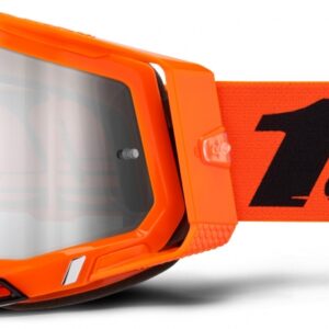 100% RACECRAFT 2 NEON ORANGE MIRROR SILVER LENS