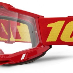 100% ACCURI 2 GOGGLE RED CLEAR