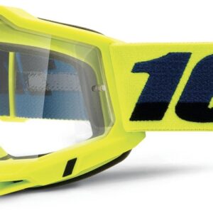 100% ACCURI 2 JUNIOR GOGGLE NEON YELLOW CLEAR LENS