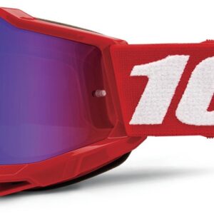100% ACCURI 2 JUNIOR GOGGLE RED MIRROR RED LENS