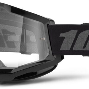 100% STRATA 2 BLACK CLEAR LENS
