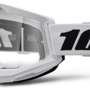100% STRATA 2 GOGGLE WHITE CLEAR