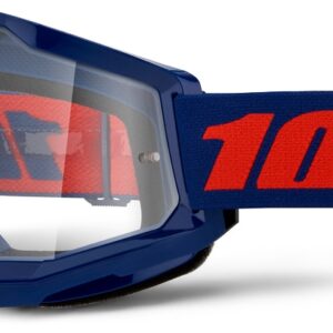 100% STRATA 2 GOGGLE NAVY CLEAR LENS