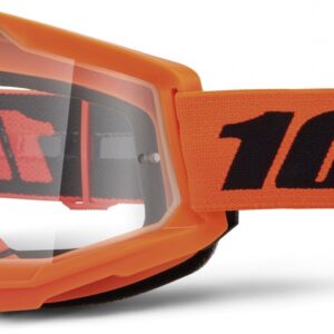100% STRATA 2 JUNIOR GOGGLE NEON ORANGE CLEAR