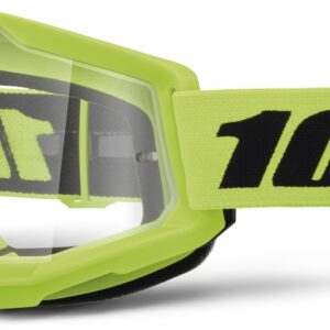 100% STRATA 2 JUNIOR GOGGLE NEON YELLOW CLEAR