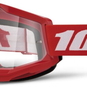 100% STRATA 2 JUNIOR GOGGLE RED CLEAR