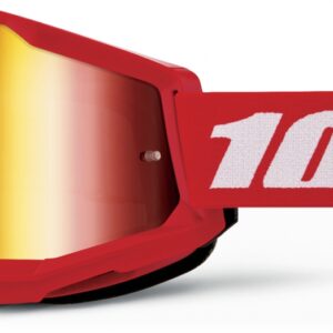 100% STRATA 2 JUNIOR GOGGLE RED MIRROR RED
