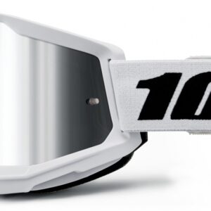 100% STRATA 2 JUNIOR GOGGLE WHITE MIRROR SILVER