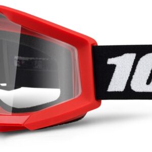 100% STRATA MINI GOGGLE RED CLEAR LENS