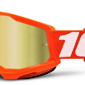 100% STRATA 2 YOUTH ORANGE MIRROR GOLD LENS