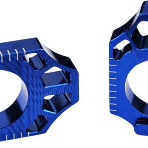 SCAR AXLE BLOCK YAMAHA BLUE