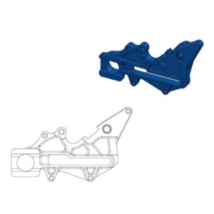 MOTO-MASTER BRAKE CALIPER ADAPTOR BLUE