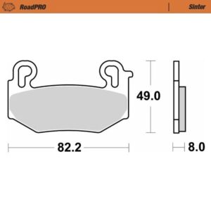 MOTO-MASTER BRAKE PAD ROADPRO SINTER FRONT