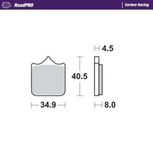 MOTO-MASTER BRAKE PAD CARBON RACING