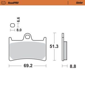 MOTO-MASTER BRAKE PAD SINTER FRONT
