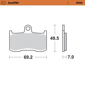 MOTO-MASTER BRAKE PAD SINTER FRONT