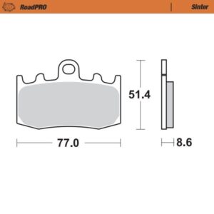MOTO-MASTER BRAKE PAD SINTER FRONT