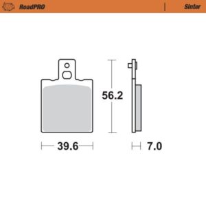 MOTO-MASTER BRAKE PAD SINTER REAR