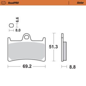MOTO-MASTER BRAKE PAD SCOOTER