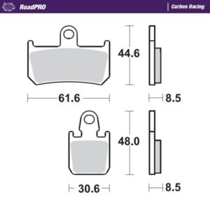MOTO-MASTER BRAKE PAD CARBON RACING